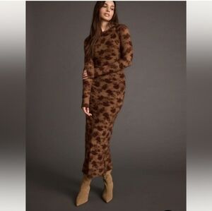 12th Tribe Brown Floral Maxi Dress